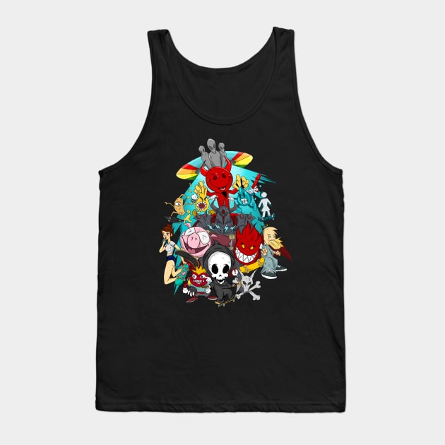 Old School Skate Board Friends Tank Top by BRed_BT